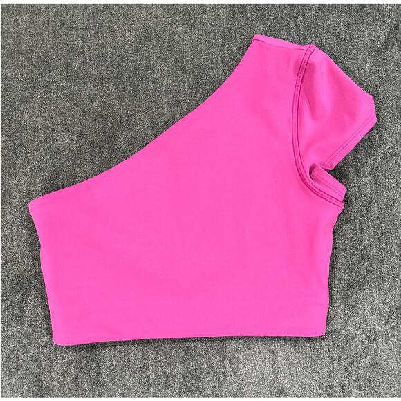 L Space Genessee Off The Shoulder Active Crop Top Deep Pink Size XS NWOT - Picture 1 of 8